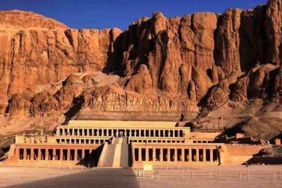 The Temple of Hatshepsut below the cliffs on Luxor's West Bank